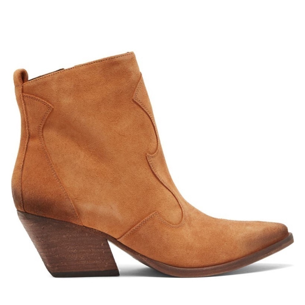 Colo NYC Lasso Western Boot in Camel Vintage Suede Size 9.5